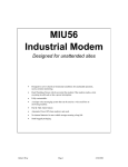 Telenetics MIU56 Network Card User Manual