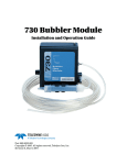 Teledyne 730 Bubbler Automobile Parts User Manual