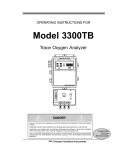 Teledyne 3300TB Oxygen Equipment User Manual