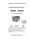 Teledyne 3000ZA Oxygen Equipment User Manual