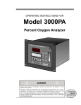 Teledyne 3000PA Oxygen Equipment User Manual