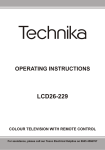 Technika LCD26-229 Flat Panel Television User Manual