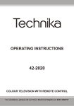 Technika 19-208W Flat Panel Television User Manual