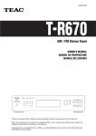 Teac T-R670AM Stereo Receiver User Manual