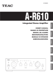 Teac A-R610 Stereo Amplifier User Manual