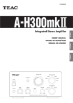 Teac A-H300mkII Stereo Amplifier User Manual