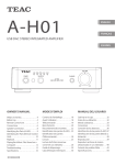Teac A-H01 Stereo Amplifier User Manual