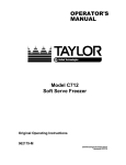 Taylor C712 Frozen Dessert Maker User Manual