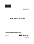 Taylor C707 Refrigerator User Manual