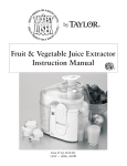 Taylor AJ-1450-BL Juicer User Manual