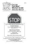 Taylor 3847BL Scale User Manual