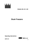 Taylor 340 Freezer User Manual