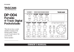 Tascam DP-004 Stereo Receiver User Manual