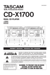 Tascam CD-X1700 CD Player User Manual