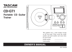 Tascam CD-GT1 CD Player User Manual