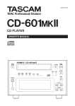 Tascam CD-601MKII CD Player User Manual