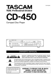 Tascam CD 450 CD Player User Manual