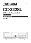 Tascam CC-222SL CD Player User Manual