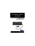 Targus USB Mobile Port Replicator Network Card User Manual
