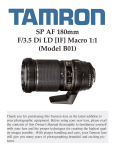 Tamron AFB01C700 Camera Lens User Manual