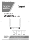 Symphonic CSC520DE TV DVD Combo User Manual