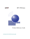 Symbol Technologies SPT 1700 Scanner User Manual