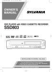 Sylvania SSD803 DVD VCR Combo User Manual