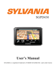Sylvania SGPD430 GPS Receiver User Manual