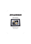 Sylvania SDPF833 Digital Photo Frame User Manual