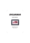 Sylvania SDPF751 Digital Photo Frame User Manual