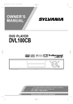 Sylvania DVL100CB DVD Player User Manual