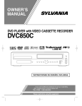 Sylvania DVC850C DVD VCR Combo User Manual