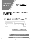 Sylvania DVC800C DVD VCR Combo User Manual