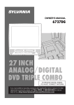 Sylvania 6727DG TV DVD Combo User Manual