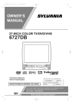 Sylvania 6727DB CRT Television User Manual