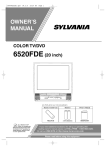 Sylvania 6520FDE TV DVD Combo User Manual