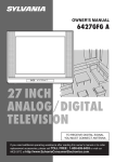 Sylvania 6427GFG A CRT Television User Manual