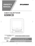 Sylvania 6309CD TV VCR Combo User Manual