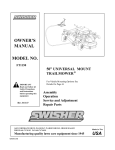 Swisher ONFT1150 Lawn Mower User Manual
