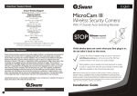 Swann MicroCam II Security Camera User Manual