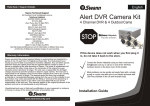 Swann Alert DVR Camera Kit Security Camera User Manual