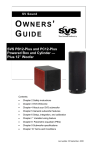 SV Sound PB12-Plus Speaker User Manual