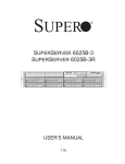 SUPER MICRO Computer 6025B-3 Life Jacket User Manual