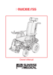 Sunrise Medical F55 Wheelchair User Manual