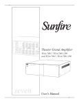 Sunfire Signature Stereo Amplifier User Manual