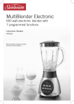 Sunbeam PB7910 Blender User Manual