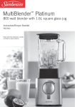 Sunbeam PB7650 Blender User Manual