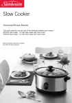 Sunbeam HP5520 Slow Cooker User Manual