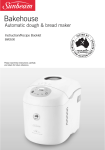 Sunbeam BM3500 Bread Maker User Manual