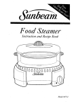 Sunbeam 4710 Electric Steamer User Manual
